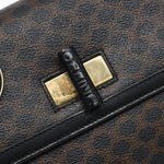 Celine Vintage Convertible Top Handle Bag Macadam Coated Canvas Medium - image 13