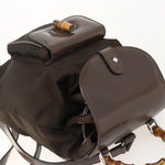 Gucci Vintage Bamboo Backpack Nylon and Patent Leather Mini - image 17