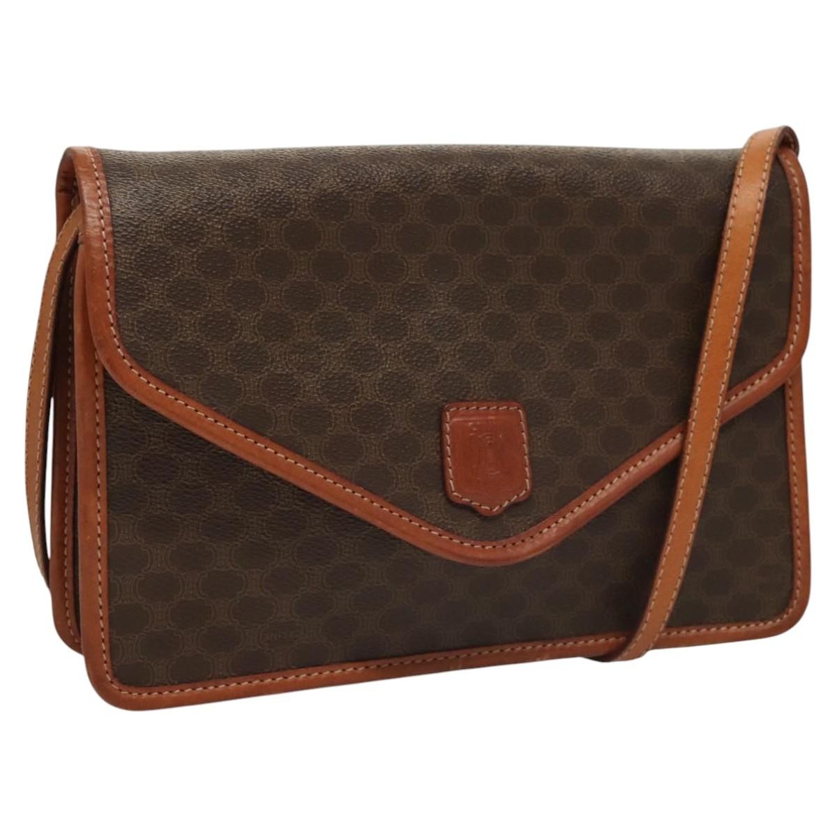 Celine Vintage Macadam Shoulder Bag Canvas and Leather - image 1
