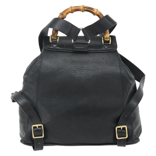 Gucci Vintage Bamboo Backpack Leather