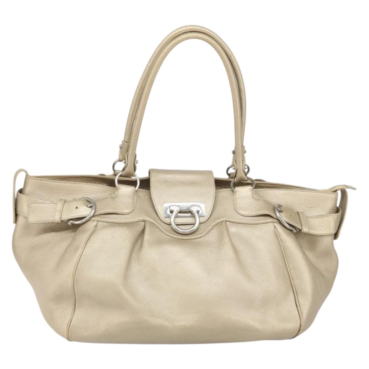 Salvatore Ferragamo Gancini handbag Leather - image 1