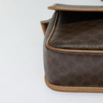 Celine Vintage Macadam Circle Logo Shoulder Bag Canvas and Leather - image 9