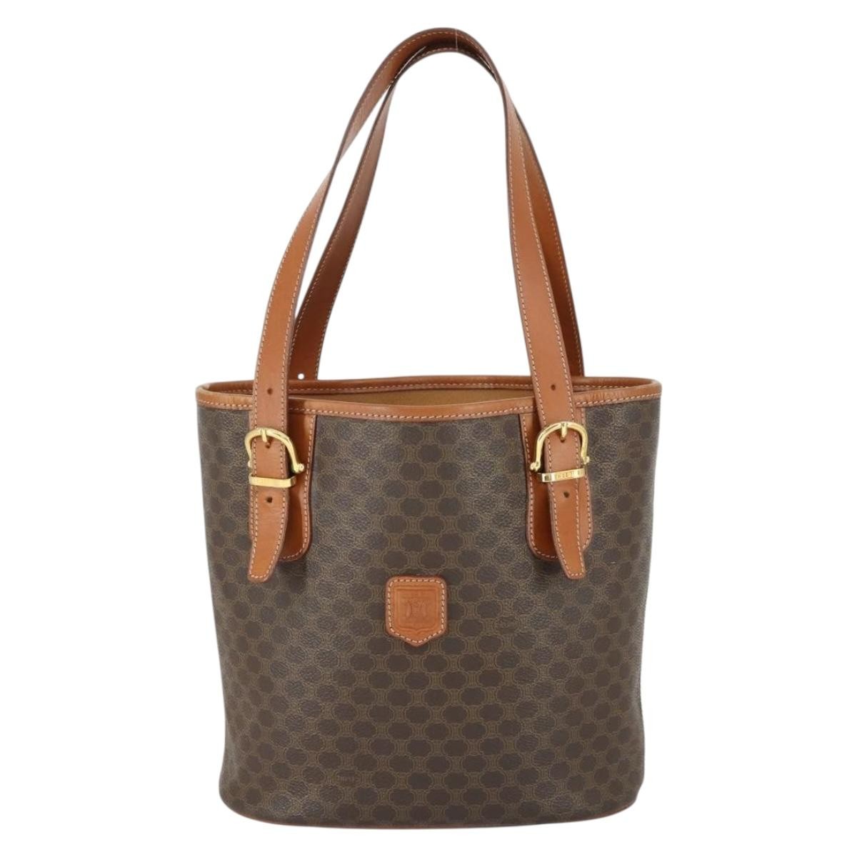 Celine Vintage Macadam Tote bag Canvas and Leather - image 1
