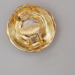 Chanel Vintage Round Clip-On Earrings Metal with Faux Pearl - image 5