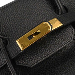 Hermes Birkin Handbag Black Ardennes with Gold Hardware 35 - image 8