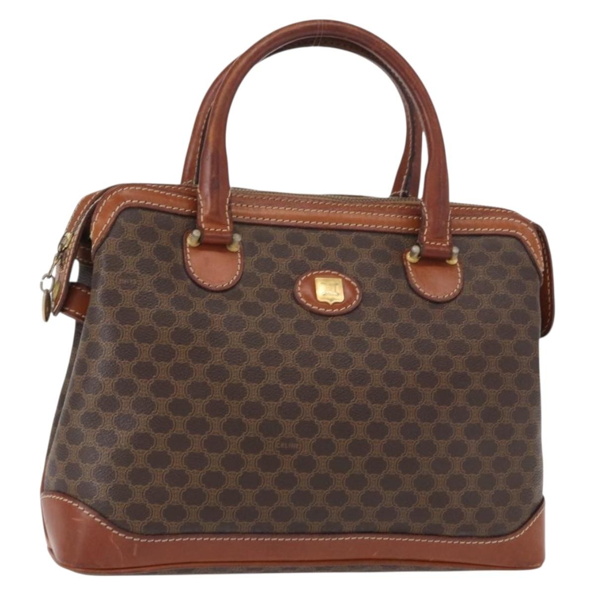 Celine Vintage Macadam Handbag Canvas and Leather - image 1