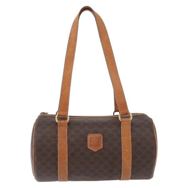 Celine Vintage Macadam Shoulder Bag Canvas and Leather - image 1