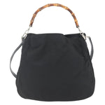 Gucci Vintage Bamboo Handle Open Hobo Nylon Medium - image 1