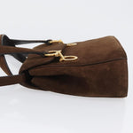 Salvatore Ferragamo Gancini handbag Suede - image 4