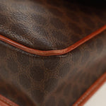 Celine Vintage Macadam Circle Logo Shoulder Bag Canvas and Leather - image 9