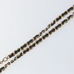 Chanel Vintage Logo Chain Belt Metal and Leather - image 5