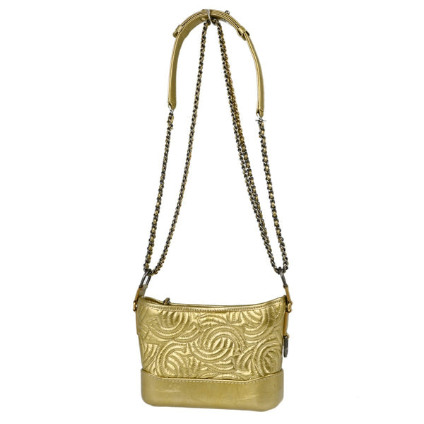 Chanel Gabrielle Hobo Quilted Metallic Aged Calfskin Small - image 1