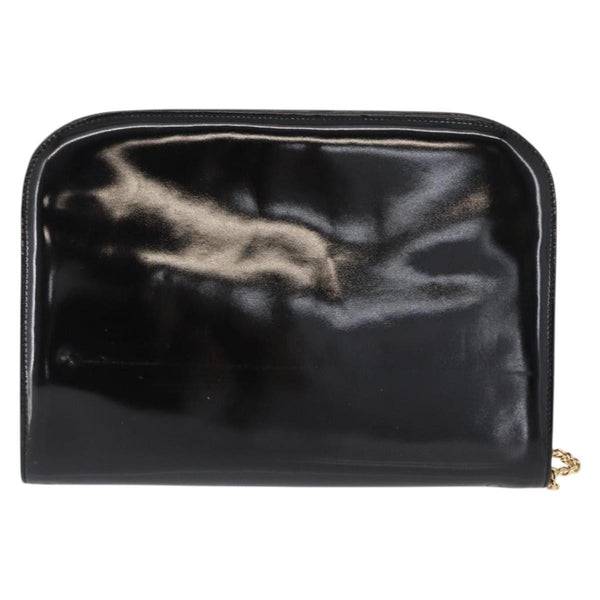 Salvatore Ferragamo Vintage Gancini Chain Shoulder Bag Patent Leather