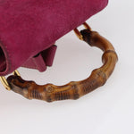 Gucci Vintage Bamboo Backpack Suede Small - image 8