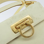 Salvatore Ferragamo Gancini Convertible Top Handle Bag Suede Mini - image 14