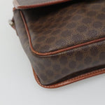 Celine Vintage Macadam Circle Logo Shoulder Bag Canvas and Leather - image 9
