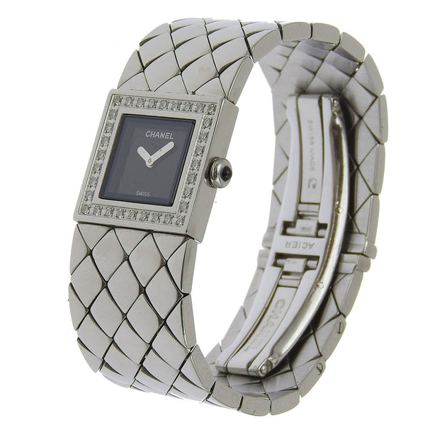 Chanel Matelasse Quartz Watch Stainless Steel with Diamond Bezel 19 - image 1