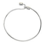 Tiffany & Co. Double Heart Lock Bangle Bracelet Sterling Silver with 18K Yellow Gold - image 3
