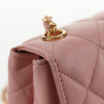 Chanel Vintage Camellia Flap Bag Quilted Lambskin Micro - image 13
