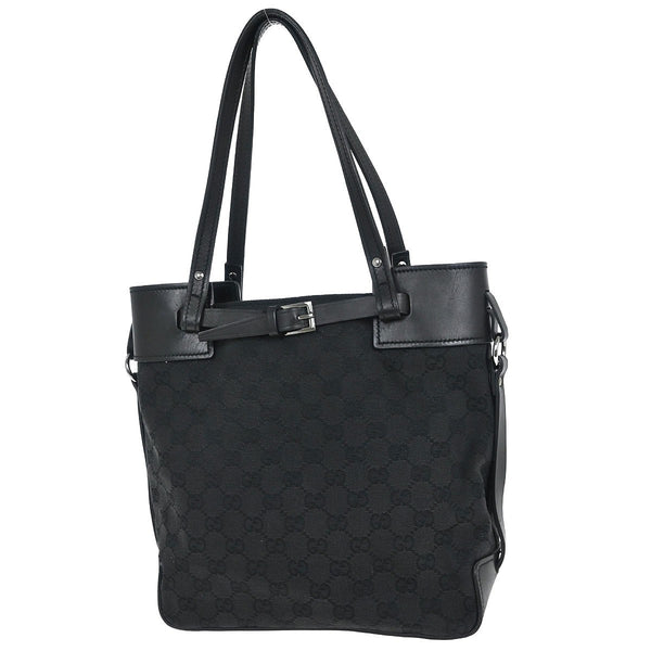 Gucci Belted Bucket Tote GG Canvas with Leather Small