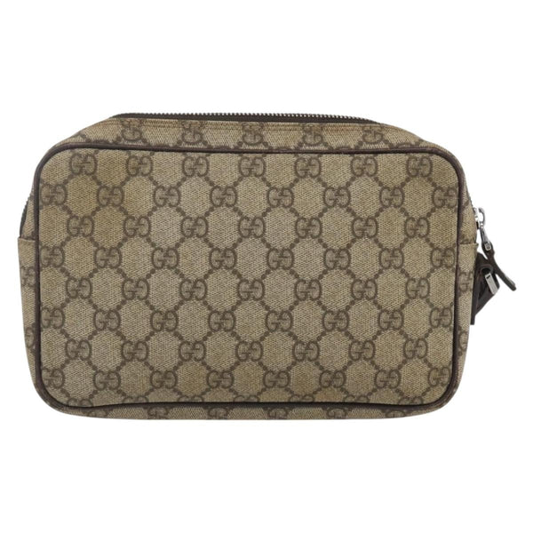 Gucci Wristlet Clutch GG Coated Canvas