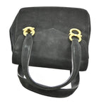 Salvatore Ferragamo Gancini handbag Suede - image 11