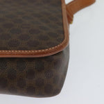 Celine Vintage Macadam Circle Logo Shoulder Bag Canvas and Leather - image 11