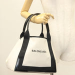Balenciaga Navy Cabas Canvas with Leather Medium - image 14