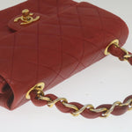 Chanel Vintage Square Chain Handle Flap Bag Quilted Lambskin Mini - image 8