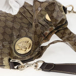 Gucci Hysteria Convertible Top Handle Bag GG Coated Canvas Large - image 17
