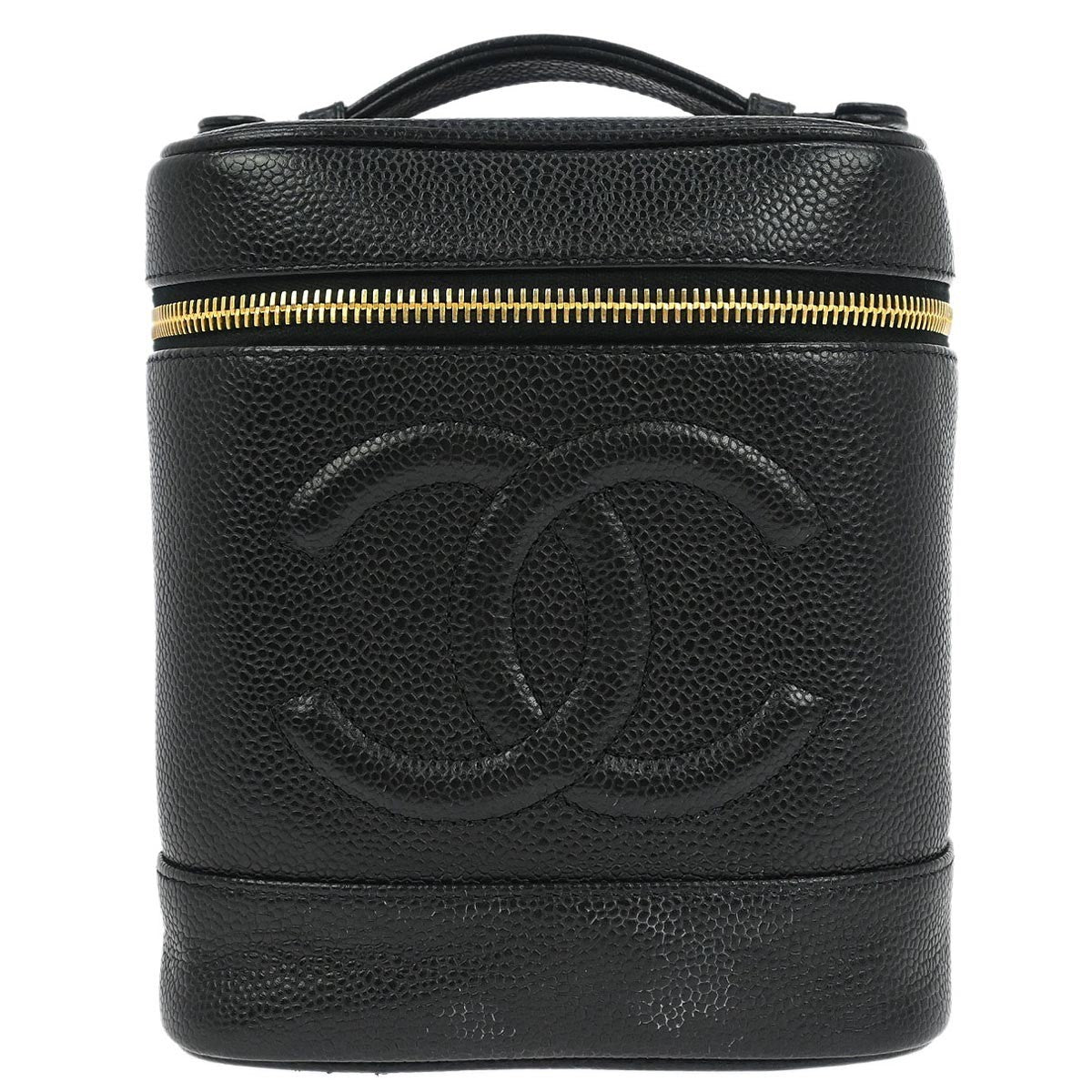 Chanel Vintage Timeless Cosmetic Case Caviar Small - image 1