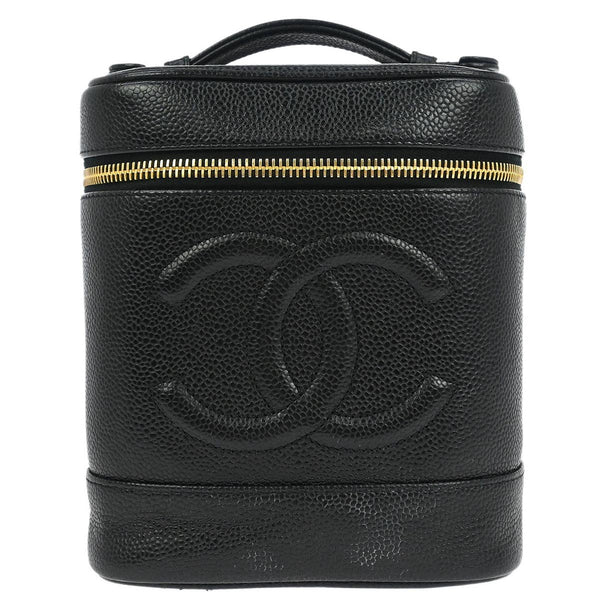 Chanel Vintage Timeless Cosmetic Case Caviar Small - image 1