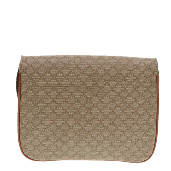 Celine Vintage Macadam Shoulder Bag Canvas and Leather
