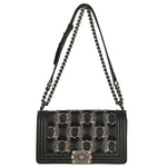 Chanel Boy Flap Bag Tweed and Leather Old Medium - image 1