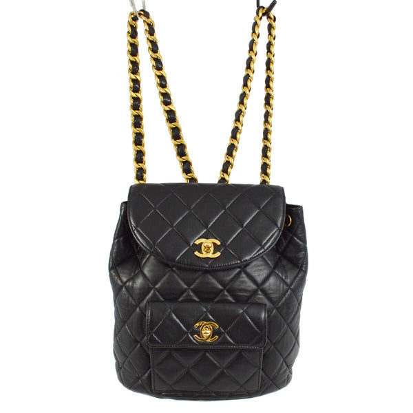 Chanel Duma Drawstring Backpack Quilted Leather Small - image 1