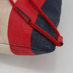 Gucci Logo Drawstring Backpack Striped Canvas Large - image 9