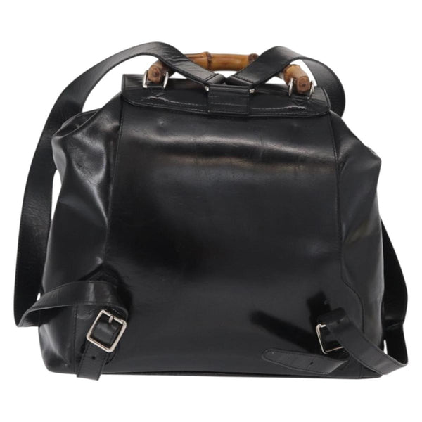 Gucci Vintage Bamboo Backpack Leather