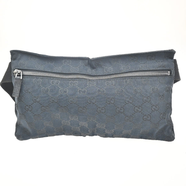 Gucci Vintage Double Belt Bag GG Canvas with Leather Small