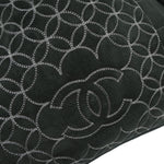 Chanel Vintage Embroidered CC Chain Tote Quilted Suede and Shearling - image 7