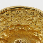 Chanel Vintage Logo Round Cufflinks Plated Gold - image 4