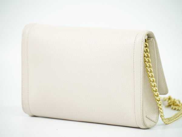 Salvatore Ferragamo Vara Bow Chain Flap Bag Leather Mini