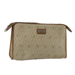 Christian Dior Vintage Honeycomb Zip Pouch Canvas and Leather - image 1