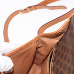 Celine Vintage Macadam Circle Logo Shoulder Bag Canvas and Leather - image 20