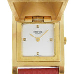 Hermes Medor Quartz Watch Plated Metal and Leather 23 - image 5
