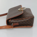 Celine Vintage Macadam Circle Logo Shoulder Bag Canvas and Leather - image 4