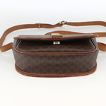Celine Vintage Macadam Shoulder Bag Canvas and Leather - image 14