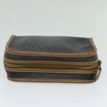 Christian Dior Vintage Honeycomb Zip Pouch Canvas and Leather - image 11