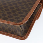 Celine Vintage Macadam Circle Logo Shoulder Bag Canvas and Leather - image 12