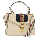 Gucci Sylvie Top Handle Bag Printed Leather Mini - image 15