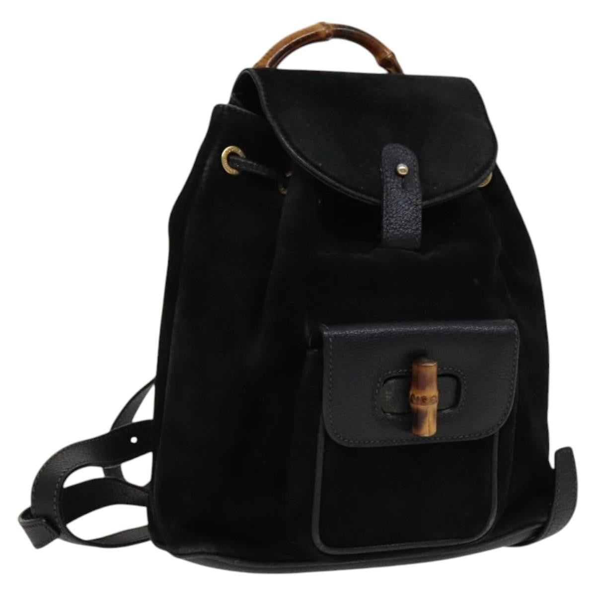 Gucci Gucci bamboo backpack daim mini - image 1